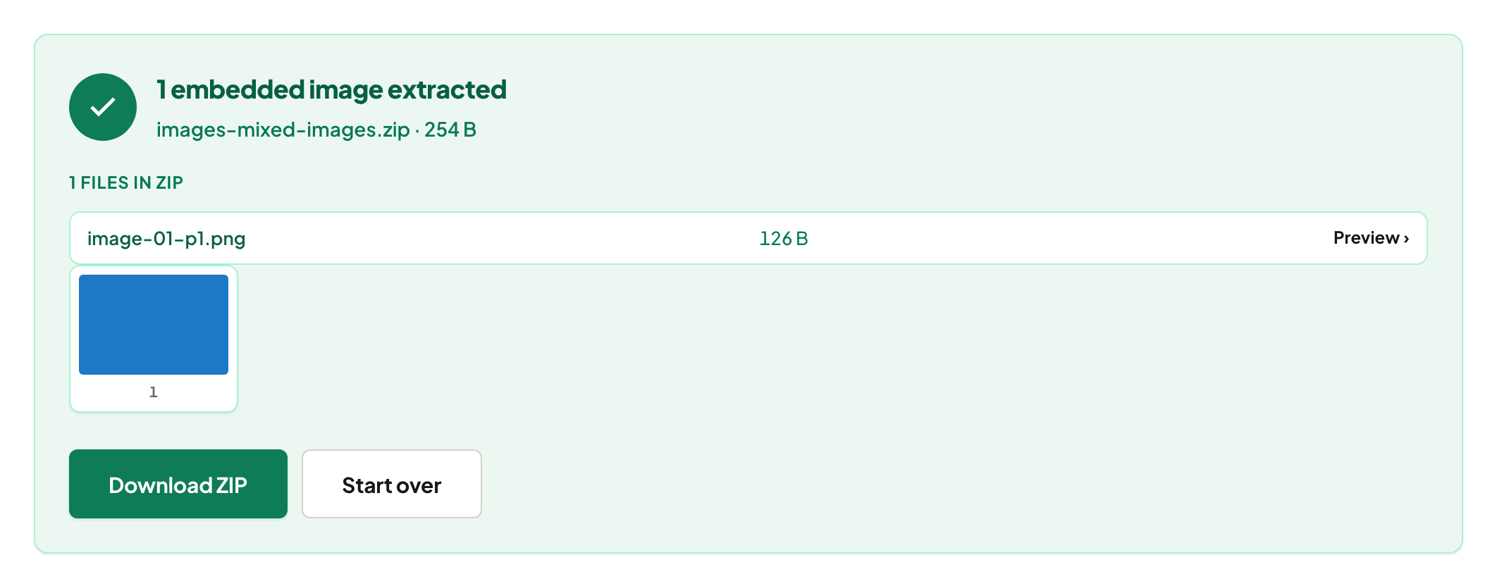 Extract Images with a mixed-content PDF processed and its embedded images listed