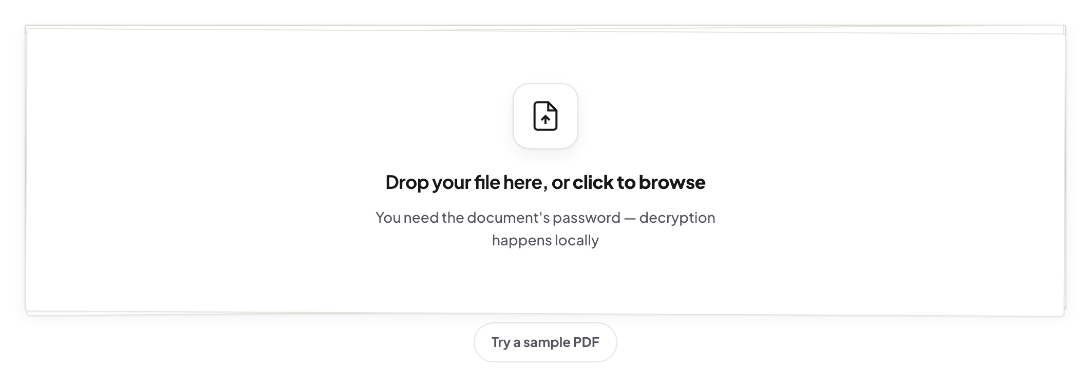 Unlock PDF ready to open a password-protected document with its known password